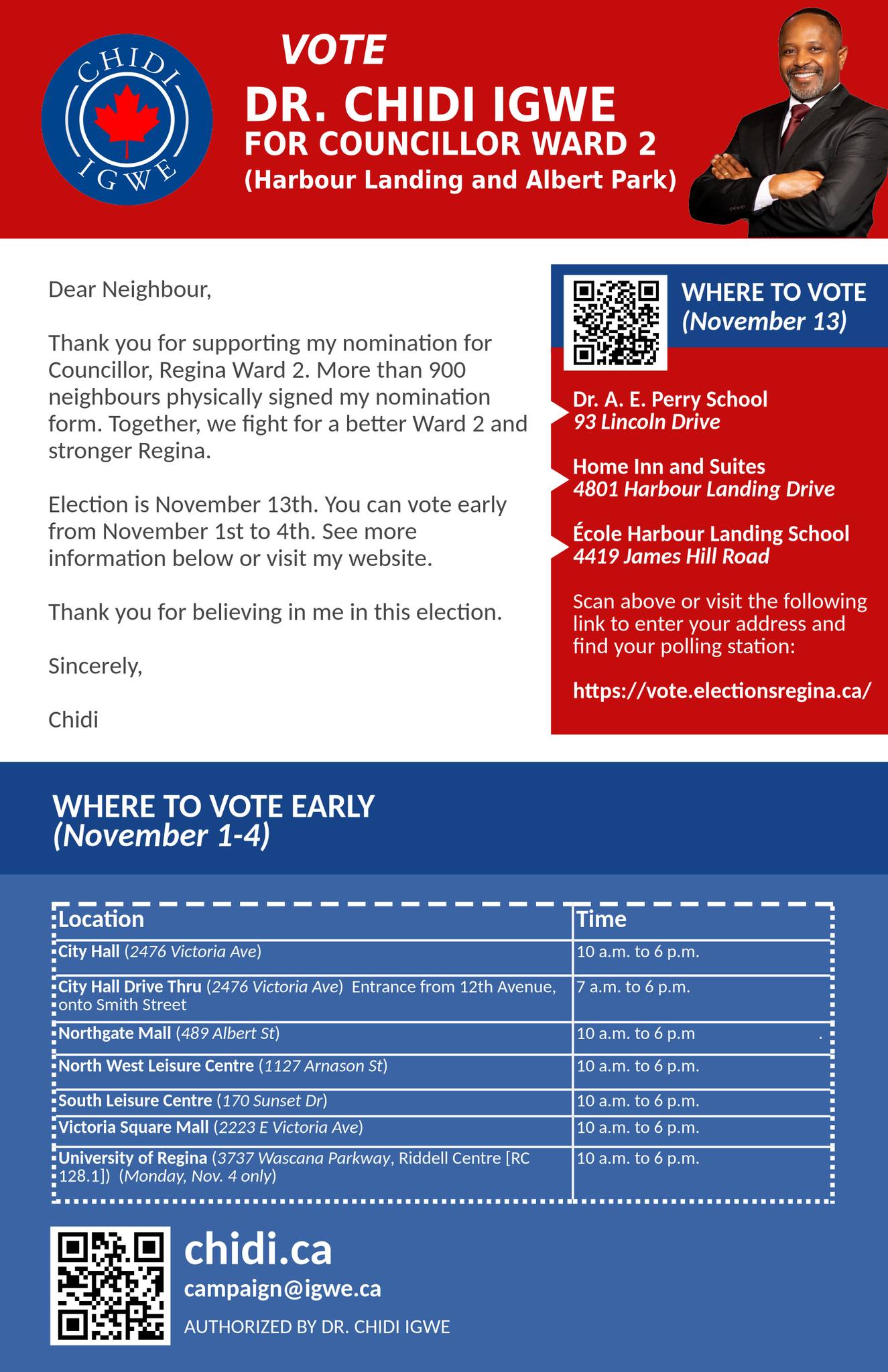 Where and when to vote in Regina municipal election 2024